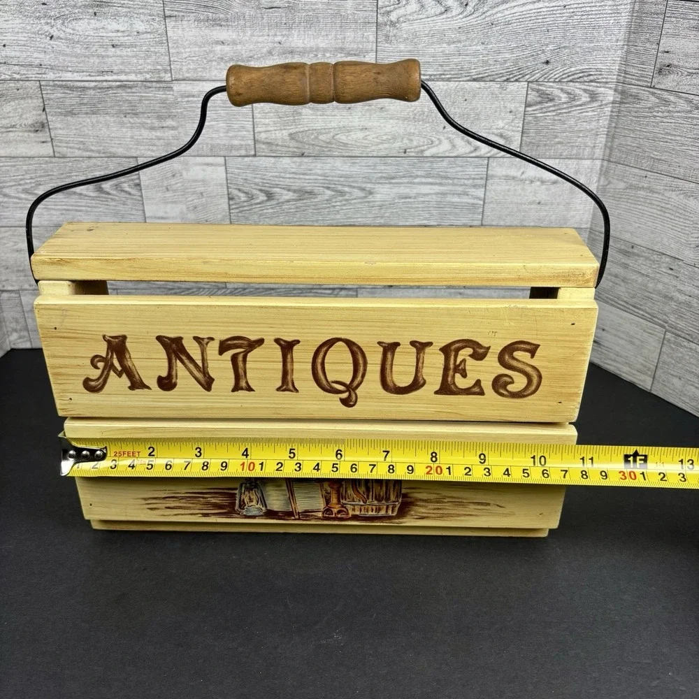 Antiques Sign Wood Hanging Or‎ Free Standing